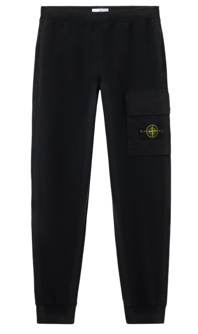 STONE ISLAND - Bas de survêtement régular noir