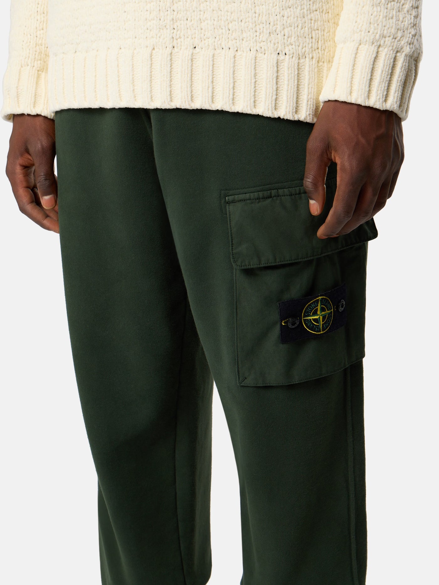 STONE ISLAND - Bas de survêtement régular vert