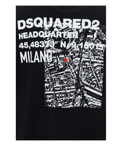 DSQUARED 2 - Tee-shirt à imprimé noir