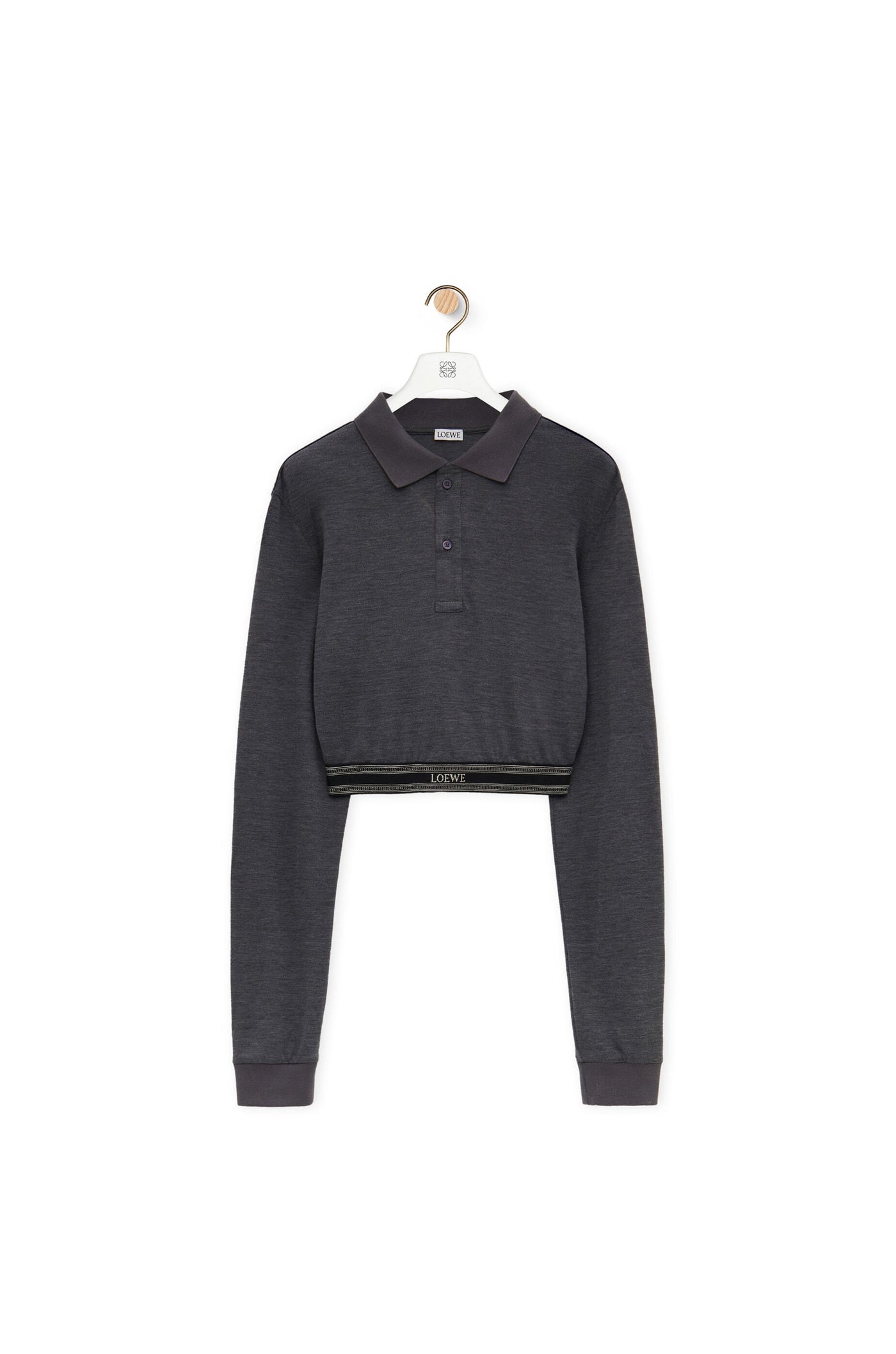 LOEWE - LONG SLEEVE CROPPED POLO