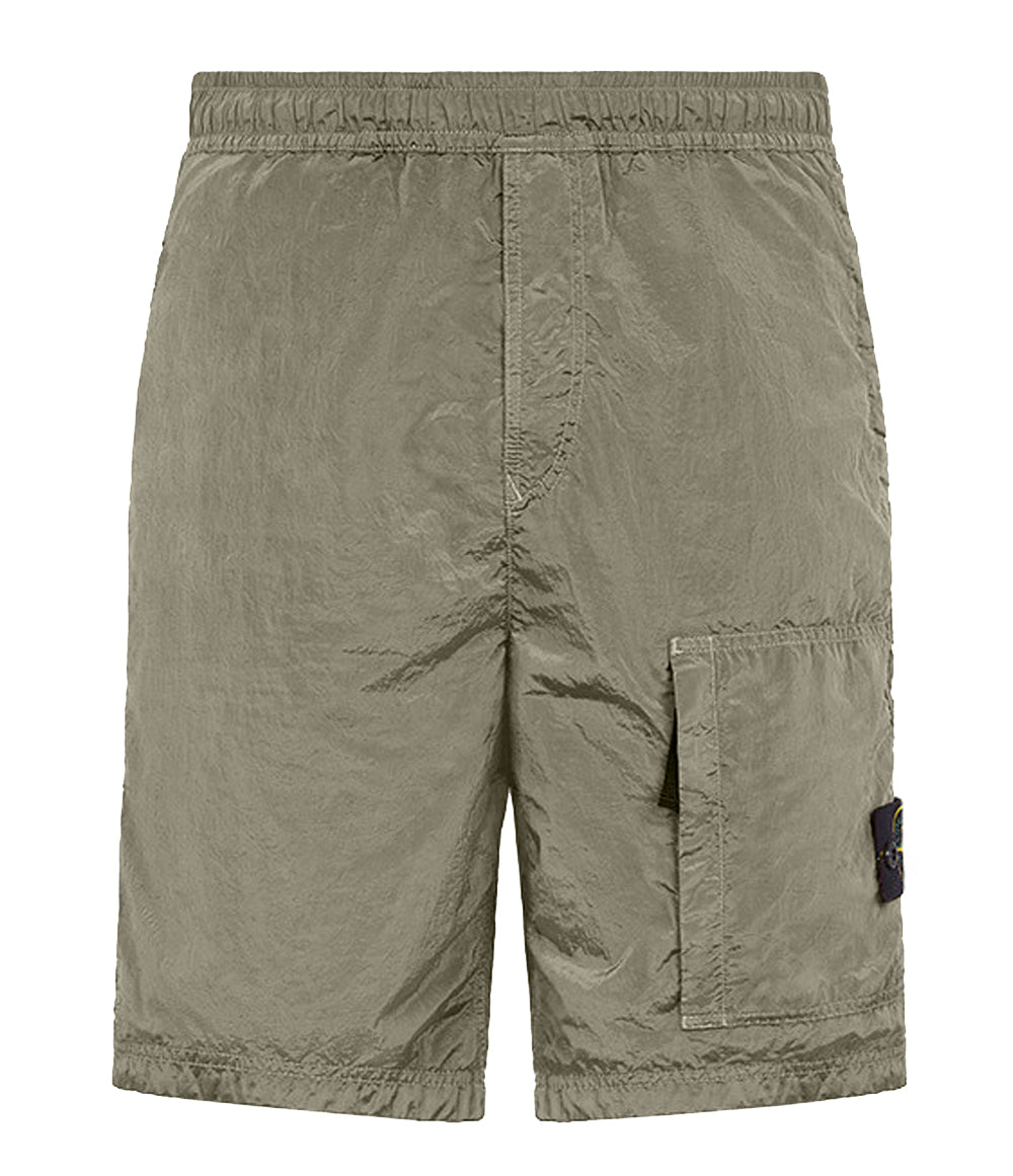 STONE ISLAND - Short bermuda en nylon gris