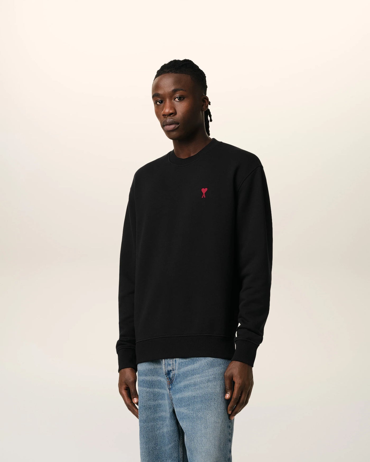 AMI PARIS - Sweatshirt Noir Ami de Coeur En Coton