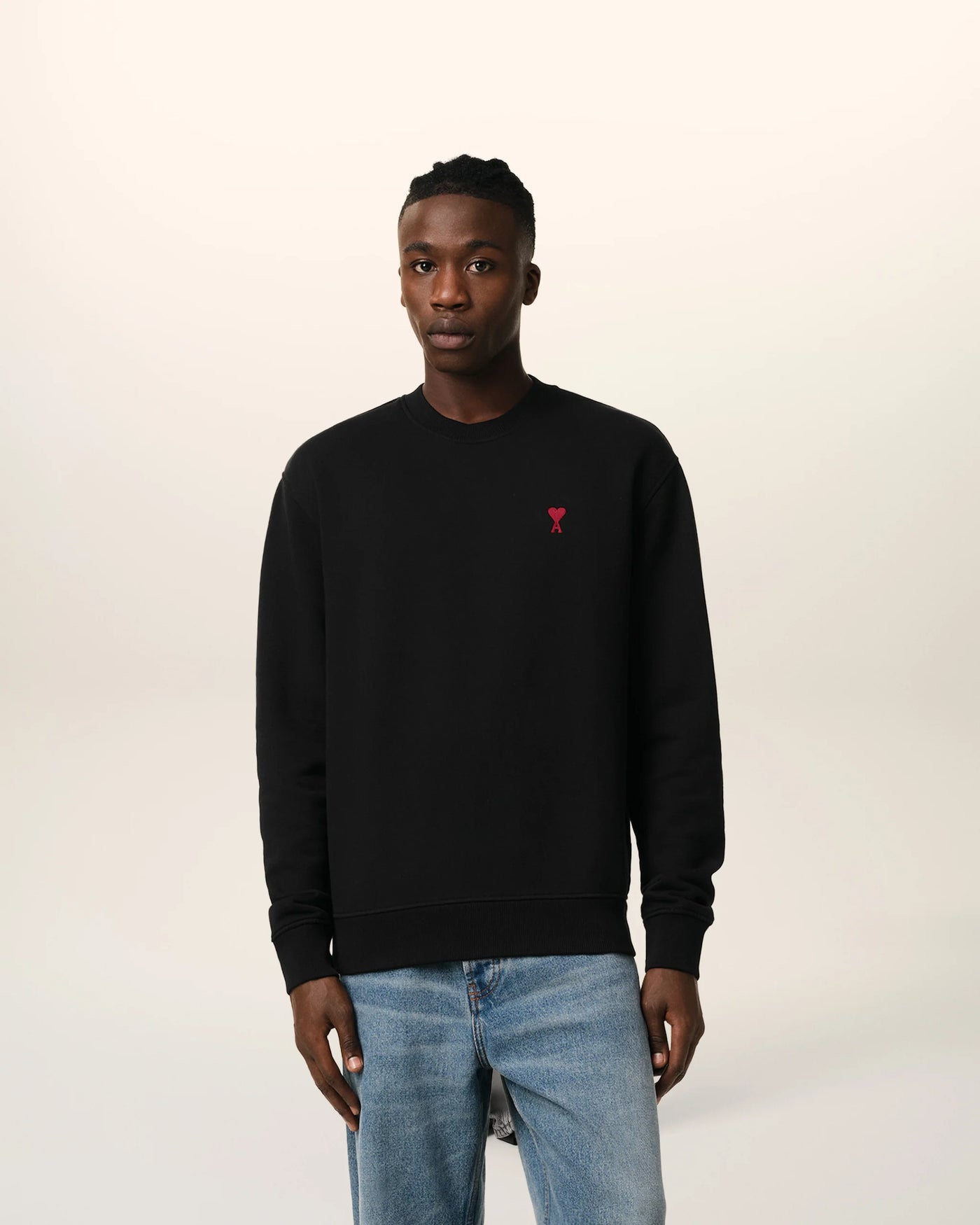 AMI PARIS - Sweatshirt Noir Ami de Coeur En Coton