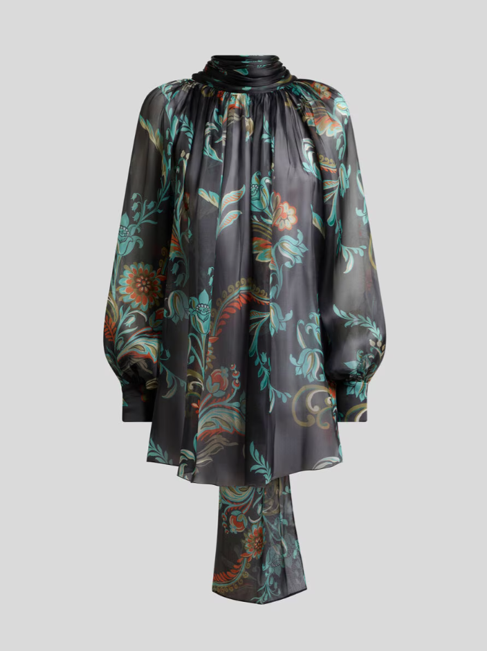 ETRO - Blouse en soie à motif jonquilles