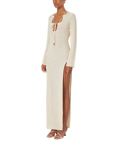 CASABLANCA -  Robe Cut Out Boucle Sheer