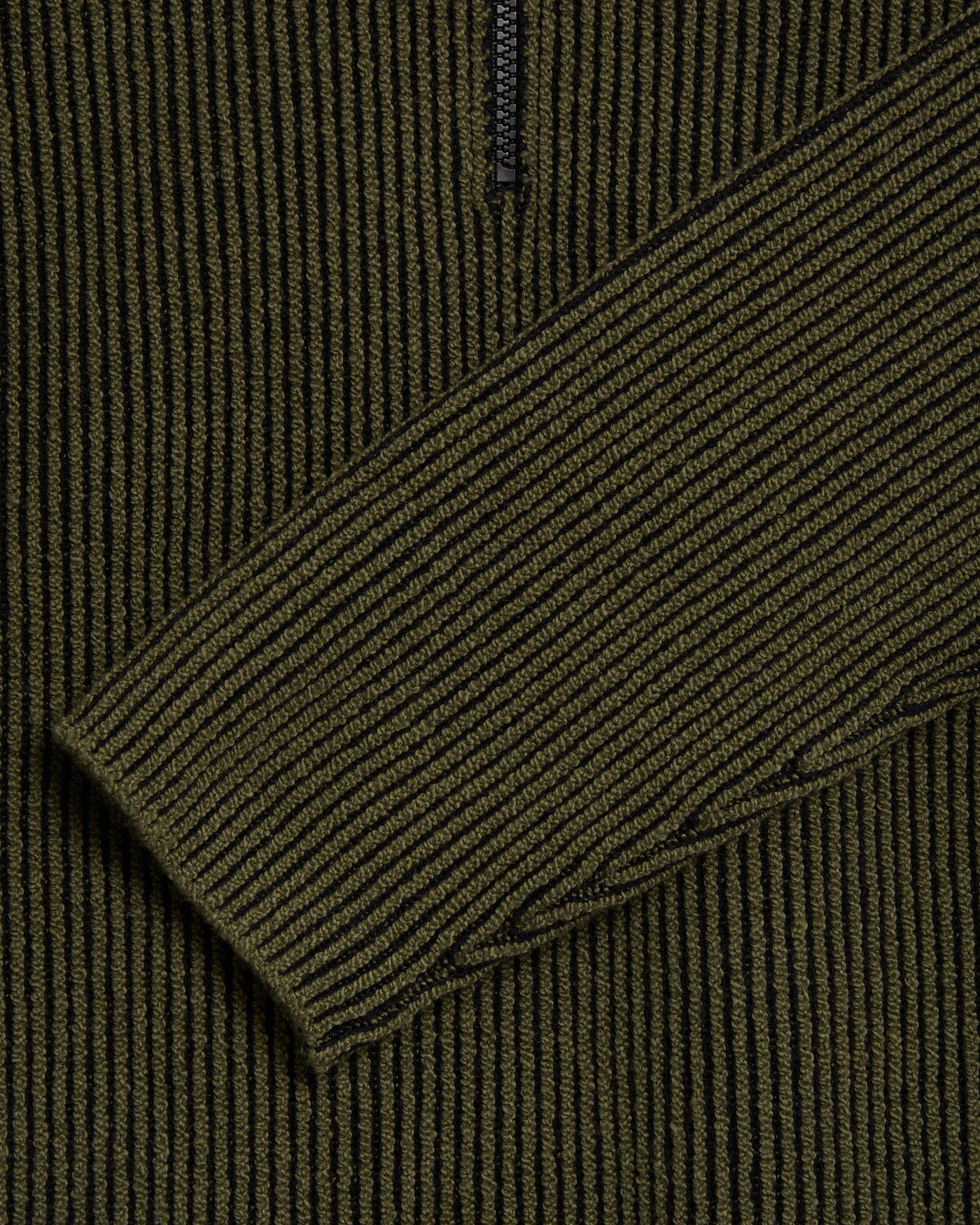 STONE ISLAND - Maille zippée vert militaire