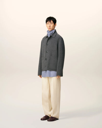 AMI PARIS - Veste boutonnée en cachemire double face