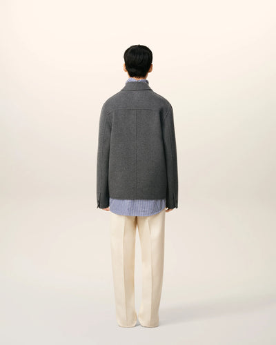 AMI PARIS - Veste boutonnée en cachemire double face