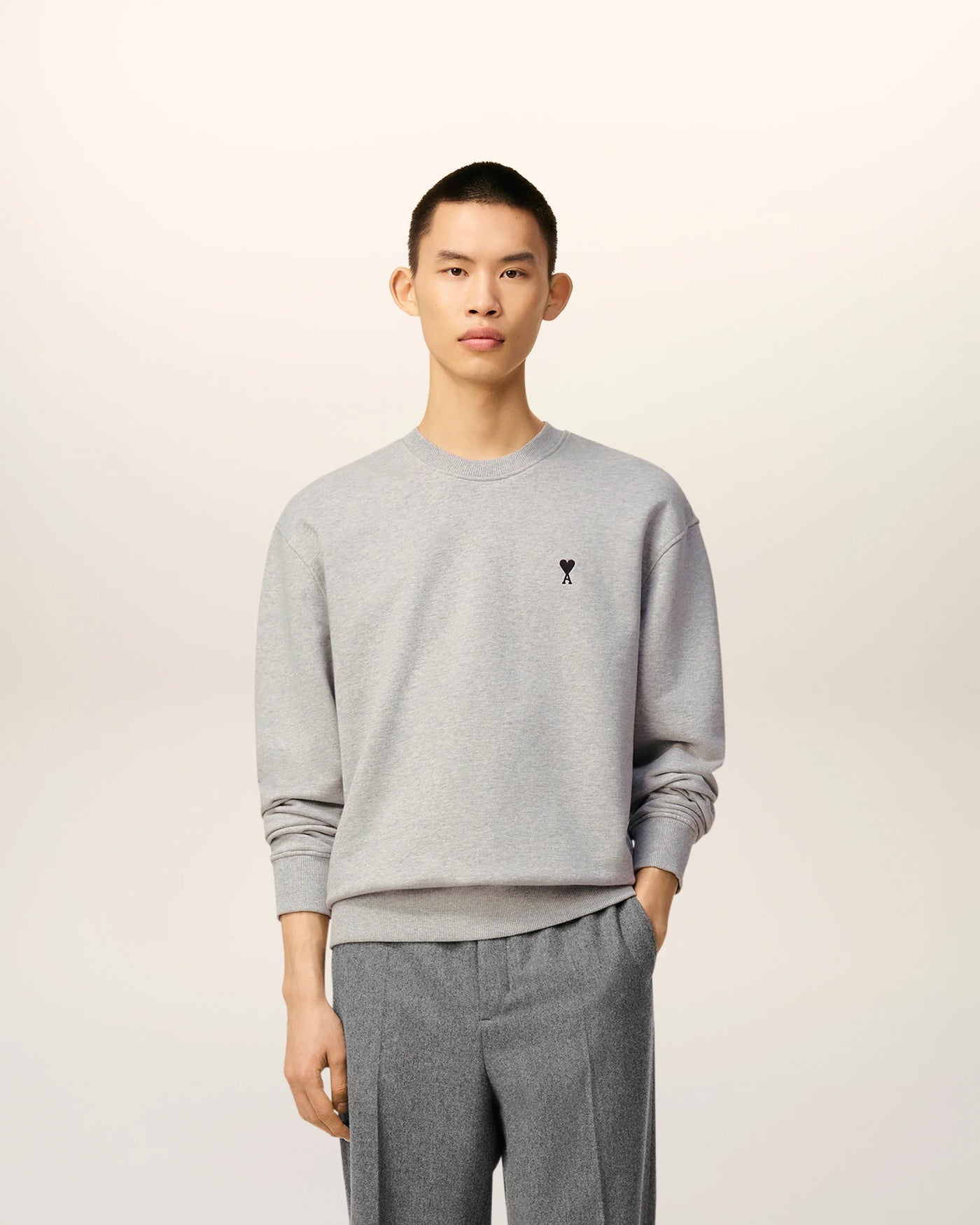 AMI PARIS - Crewneck ami de coeur gris