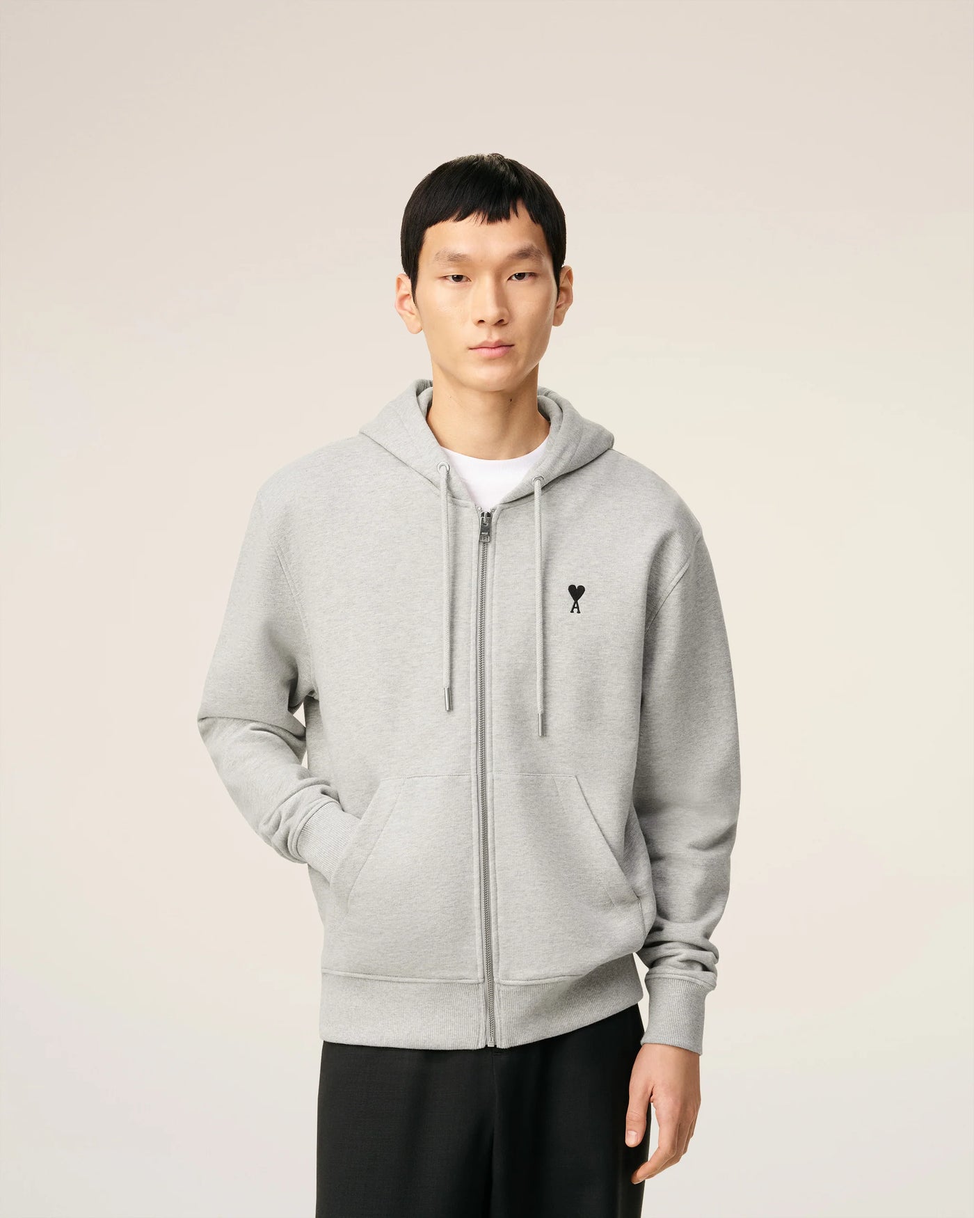 AMI PARIS - Hoodie zippé Ami de Coeur