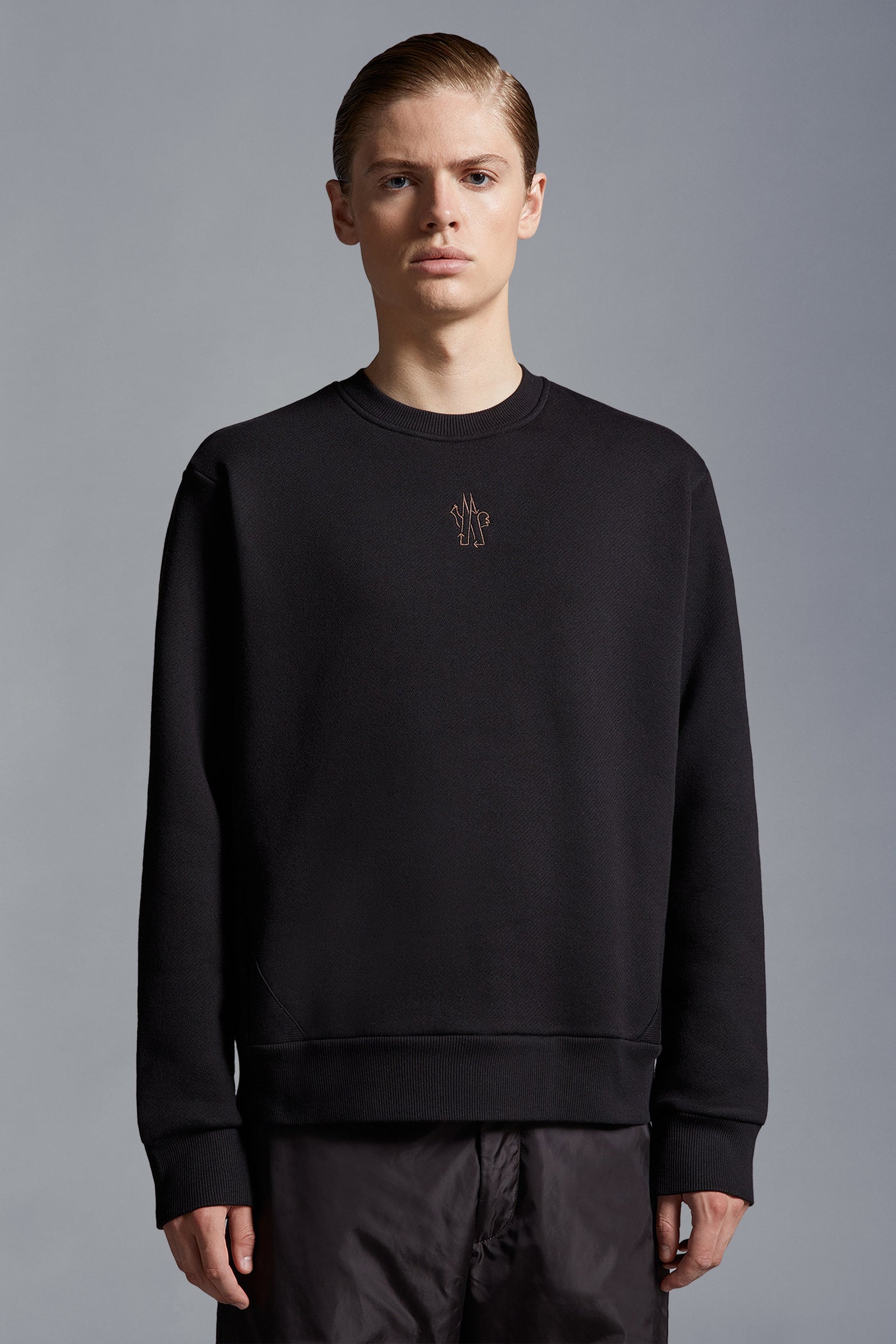 MONCLER - Sweatshirt à logo noir