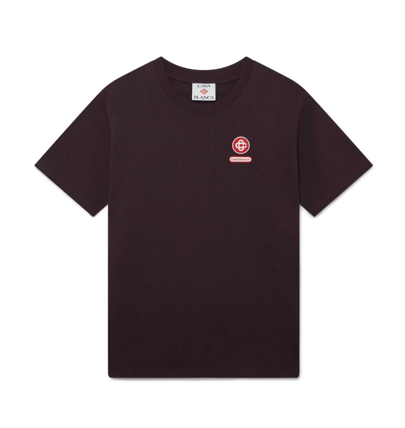CASABLANCA - Logo Patch Short Sleeve T-Shirt