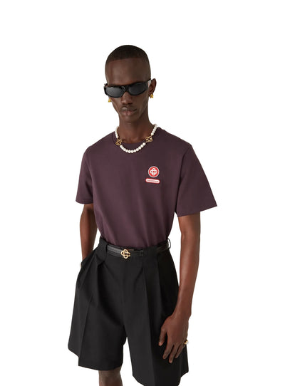 CASABLANCA - Logo Patch Short Sleeve T-Shirt