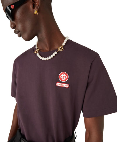 CASABLANCA - Logo Patch Short Sleeve T-Shirt
