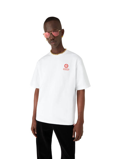 CASABLANCA - Logo Patch Short Sleeve T-Shirt