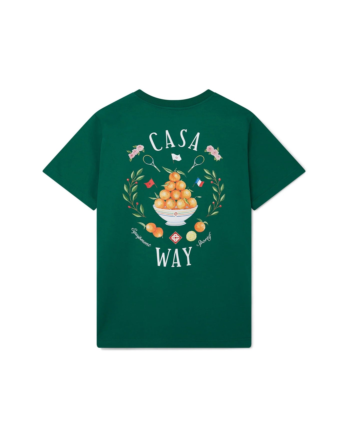 CASABLANCA - Tee Shirt Casa Way vert forêt