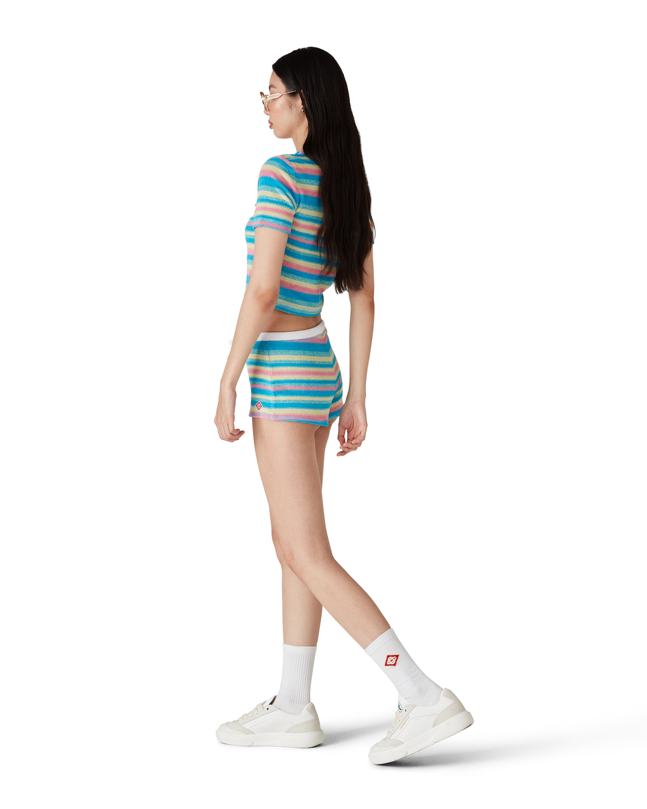 CASABLANCA - mini-short rayé en tissu éponge
