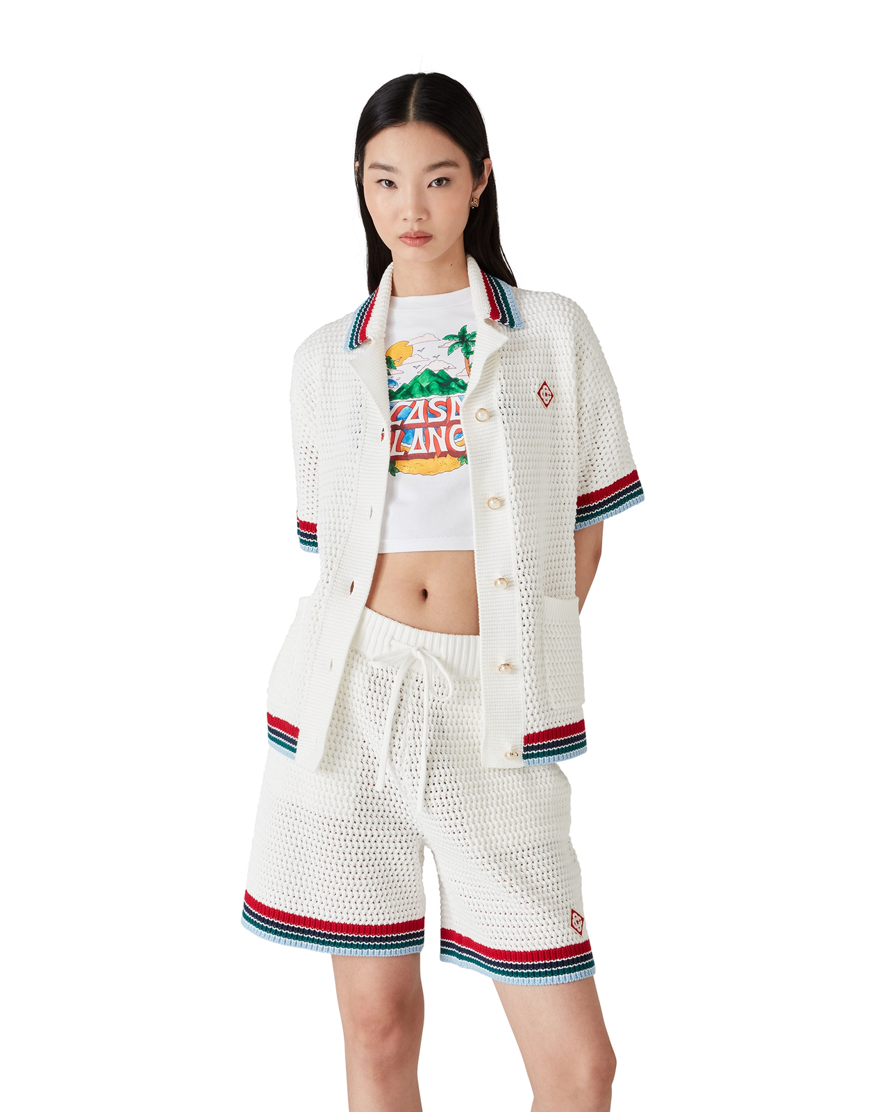 CASABLANCA - gothic crochet shirt