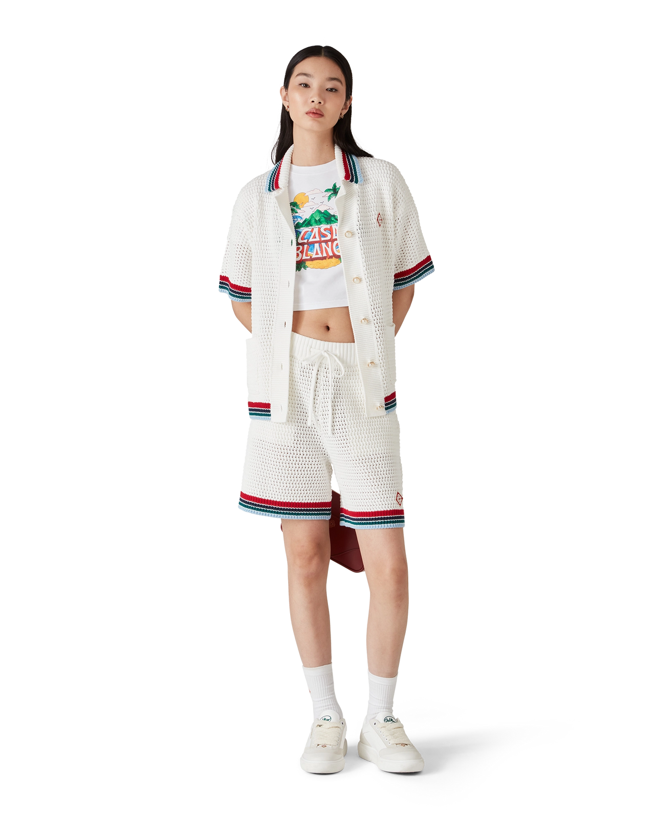 CASABLANCA - gothic crochet shorts
