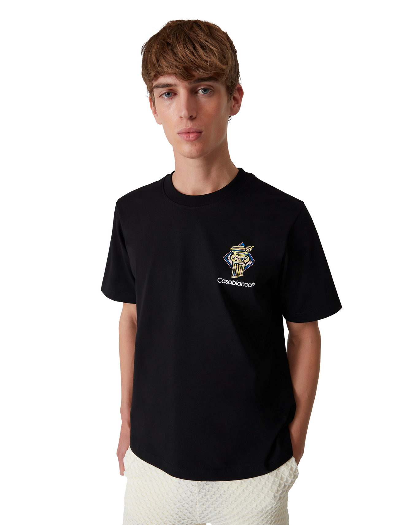 CASABLANCA - T-SHIRT DIAMOND COLUMN NOIR