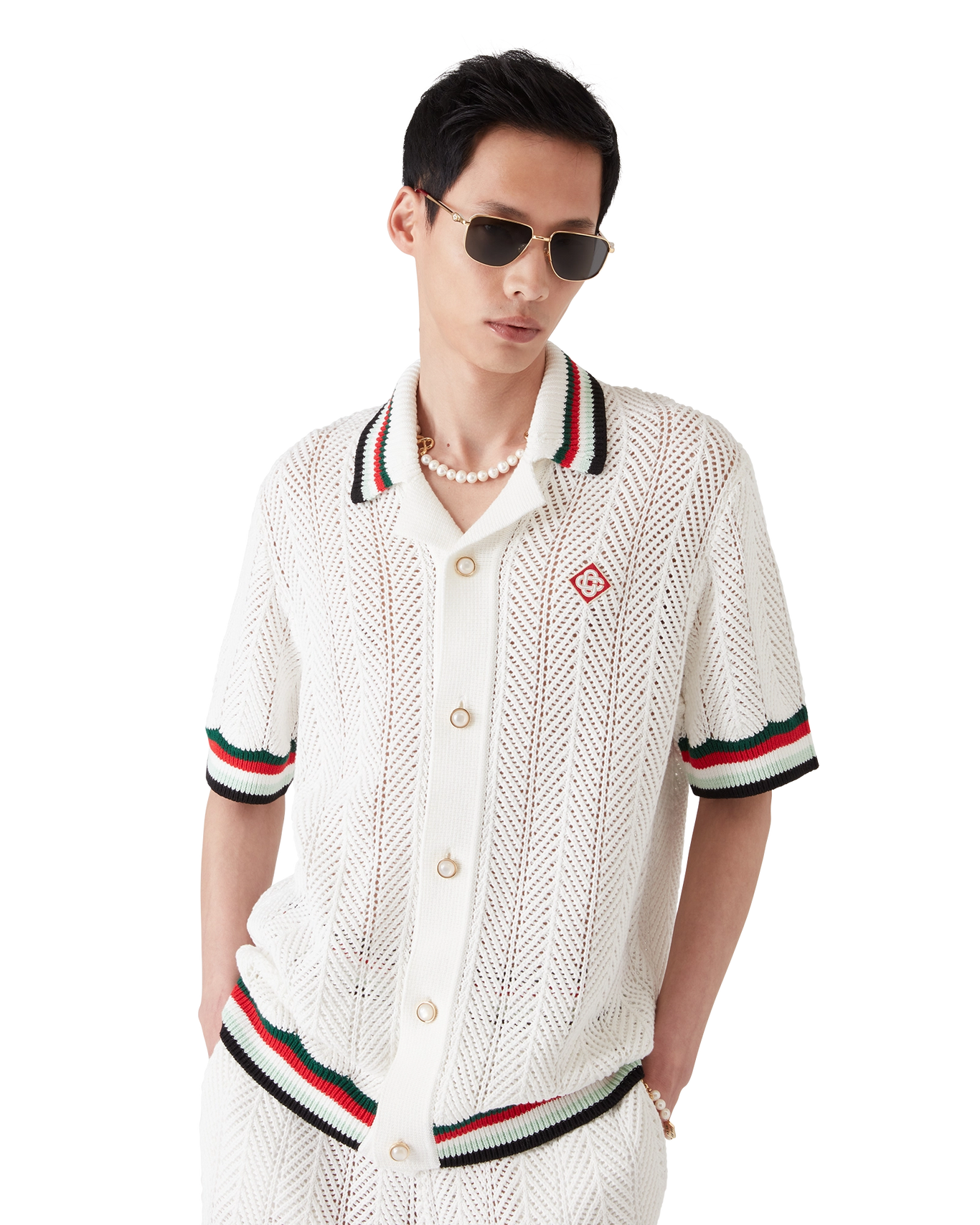CASABLANCA  - Chemise à crochet "Montagne ondulée"