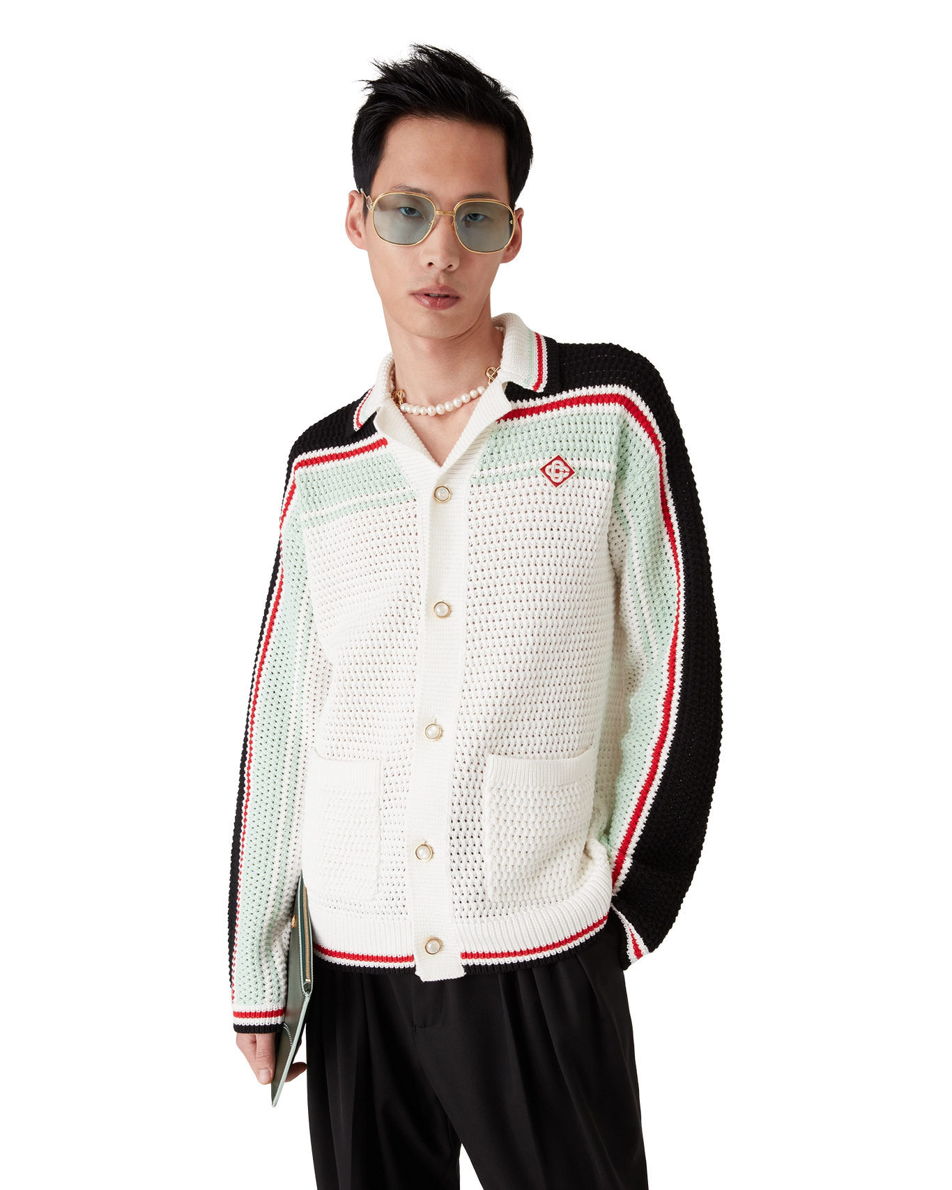 CASABLANCA - Cotton Tennis Crochet Shacket