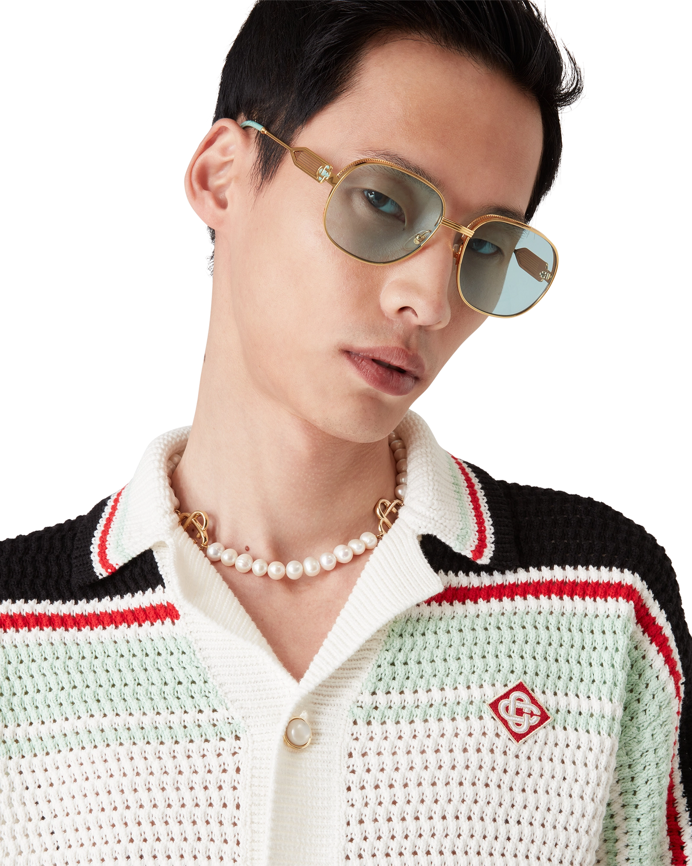 CASABLANCA - Cotton Tennis Crochet Shacket