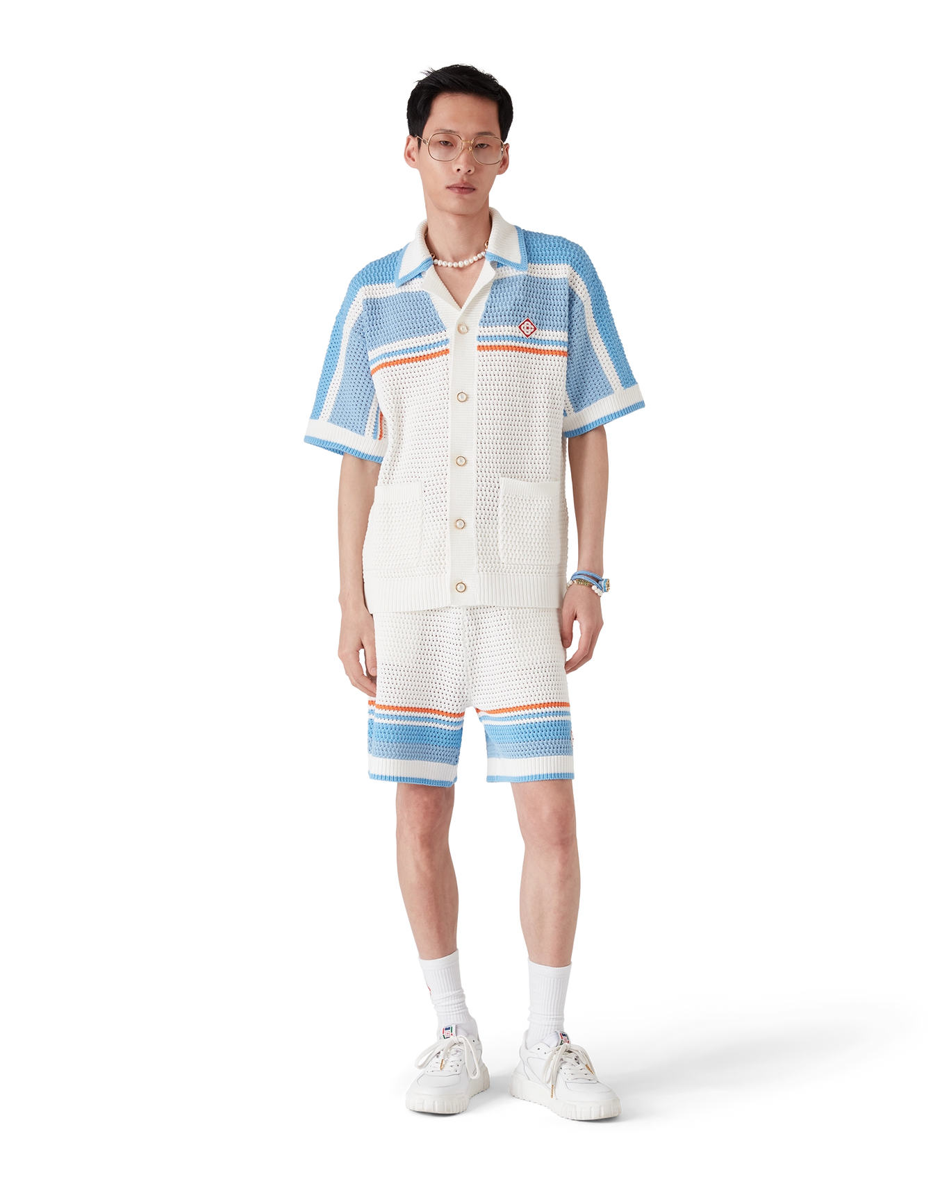 CASABLANCA - Cotton Tennis Crochet Shirt