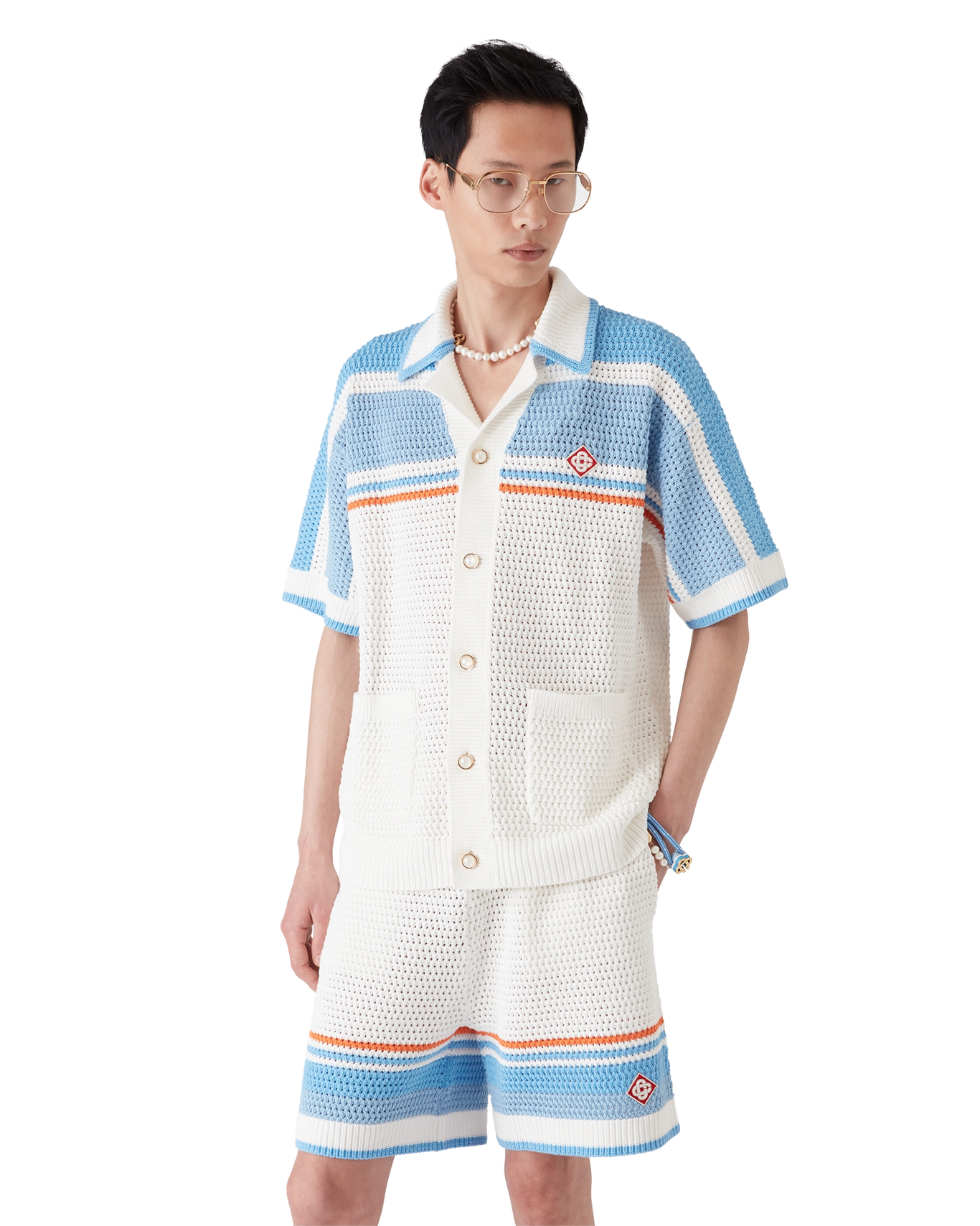 CASABLANCA - Cotton Tennis Crochet Shirt