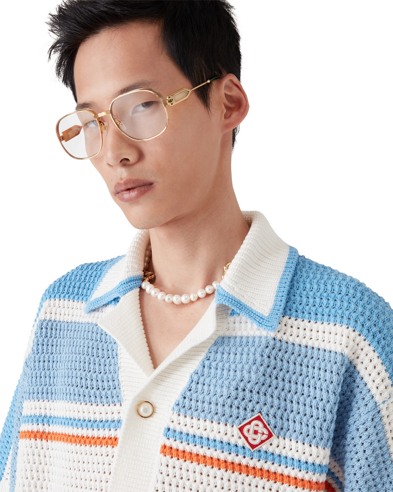 CASABLANCA - Cotton Tennis Crochet Shirt