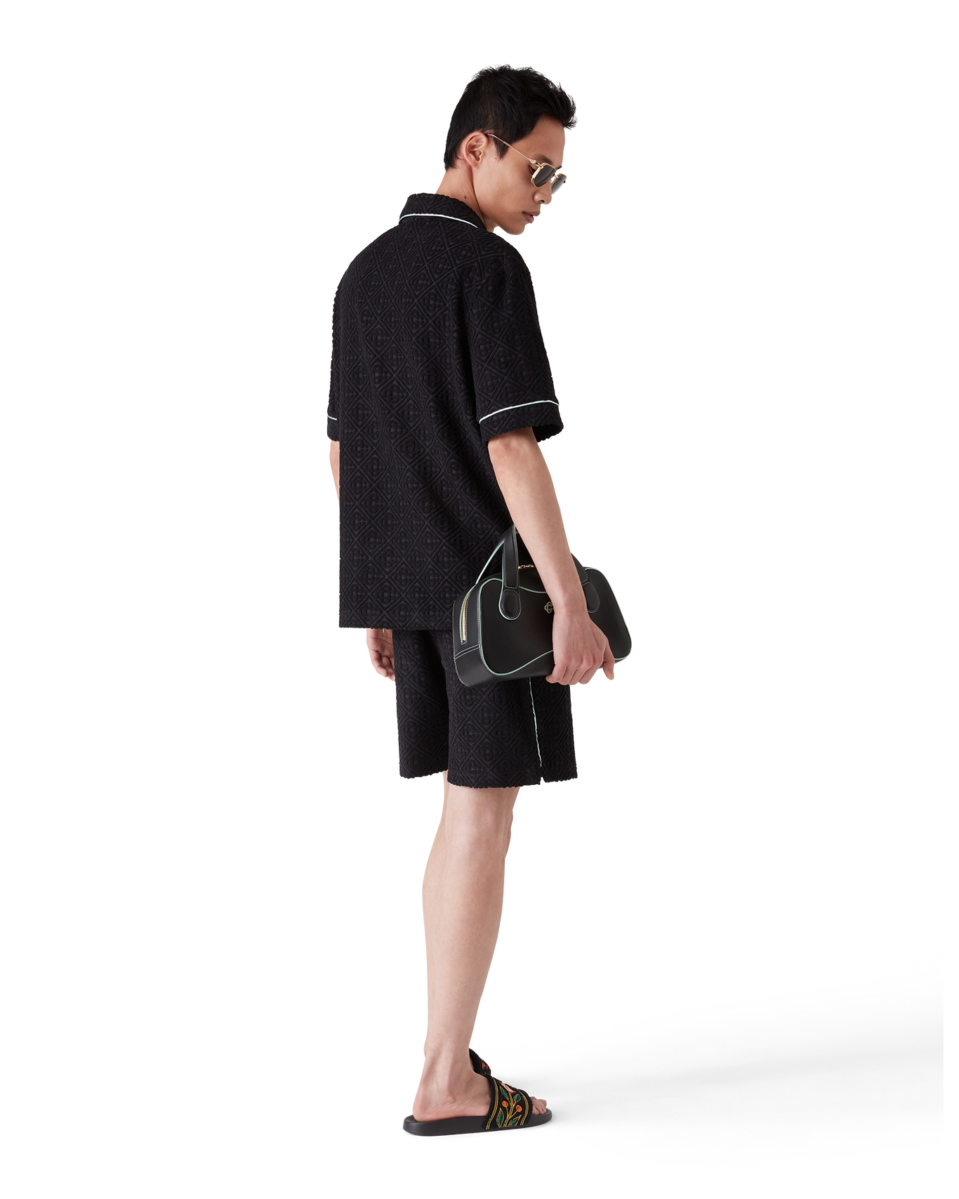 CASABLANCA - Monogram Jacquard Towelling Short Sleeve Shirt