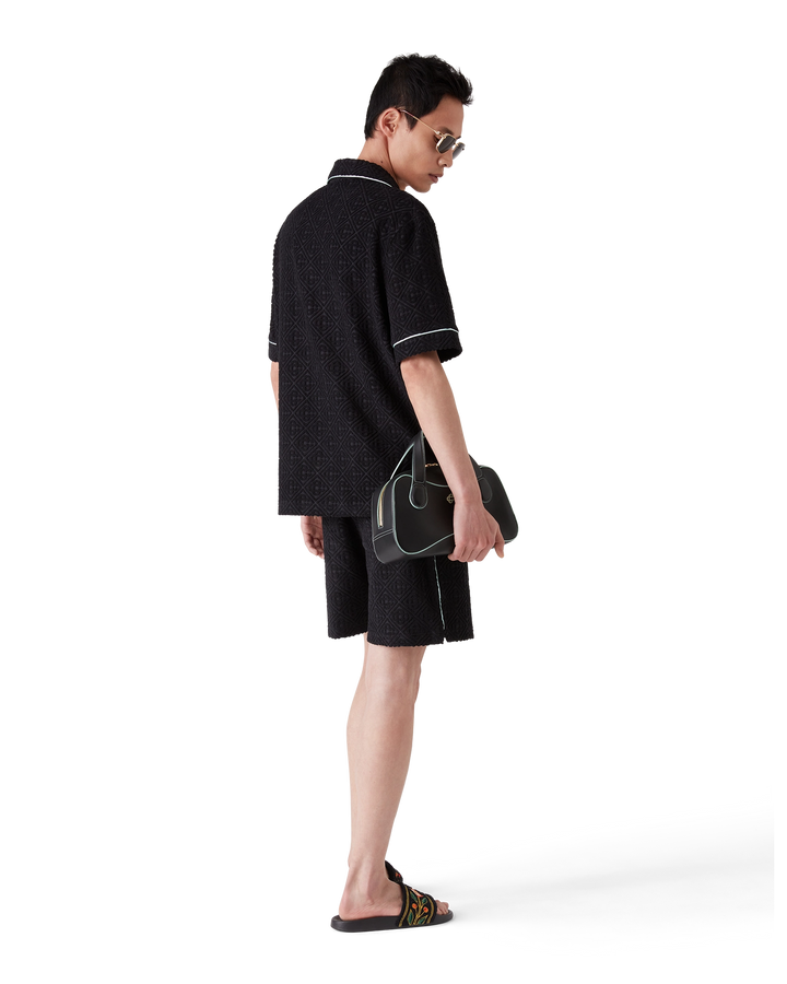 CASABLANCA - Monogram Jacquard Towelling Short Sleeve Shirt