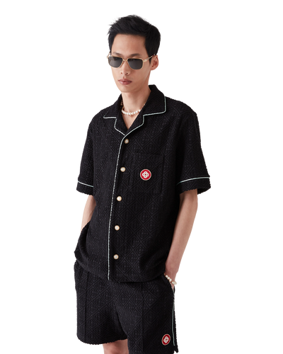 CASABLANCA - Monogram Jacquard Towelling Short Sleeve Shirt