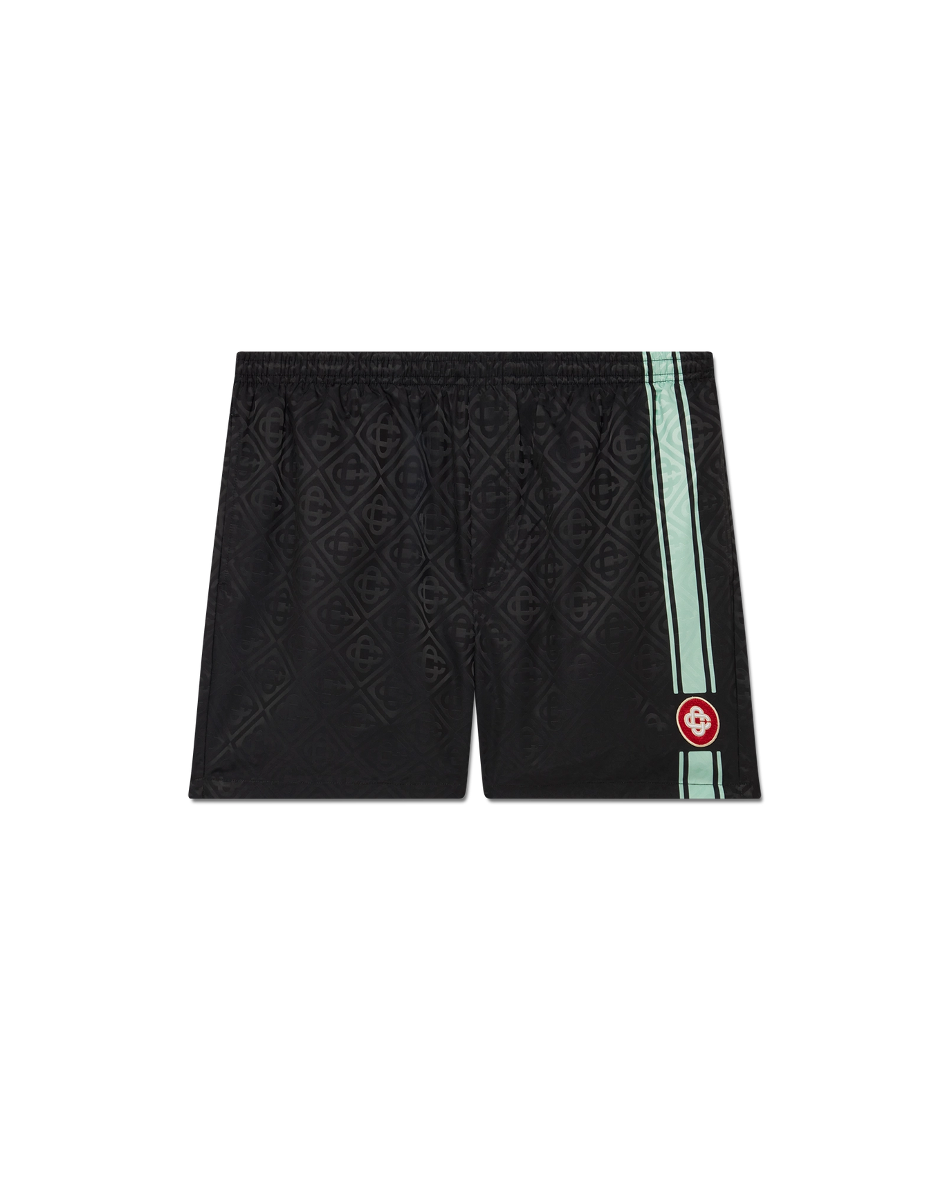 CASABLANCA - Monogram Jacquard Stripe Swim Shorts