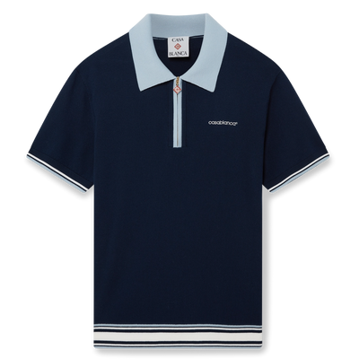 CASABLANCA - Merino Knit Tennis Polo Shirt