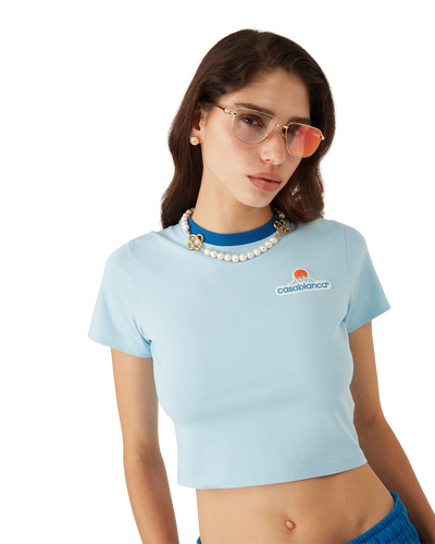 CASABLANCA - Montagne Cropped T-Shirt