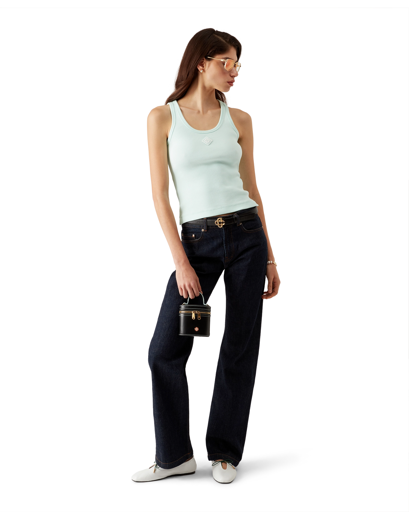 CASABLANCA - Ribbed Jersey Tank Top