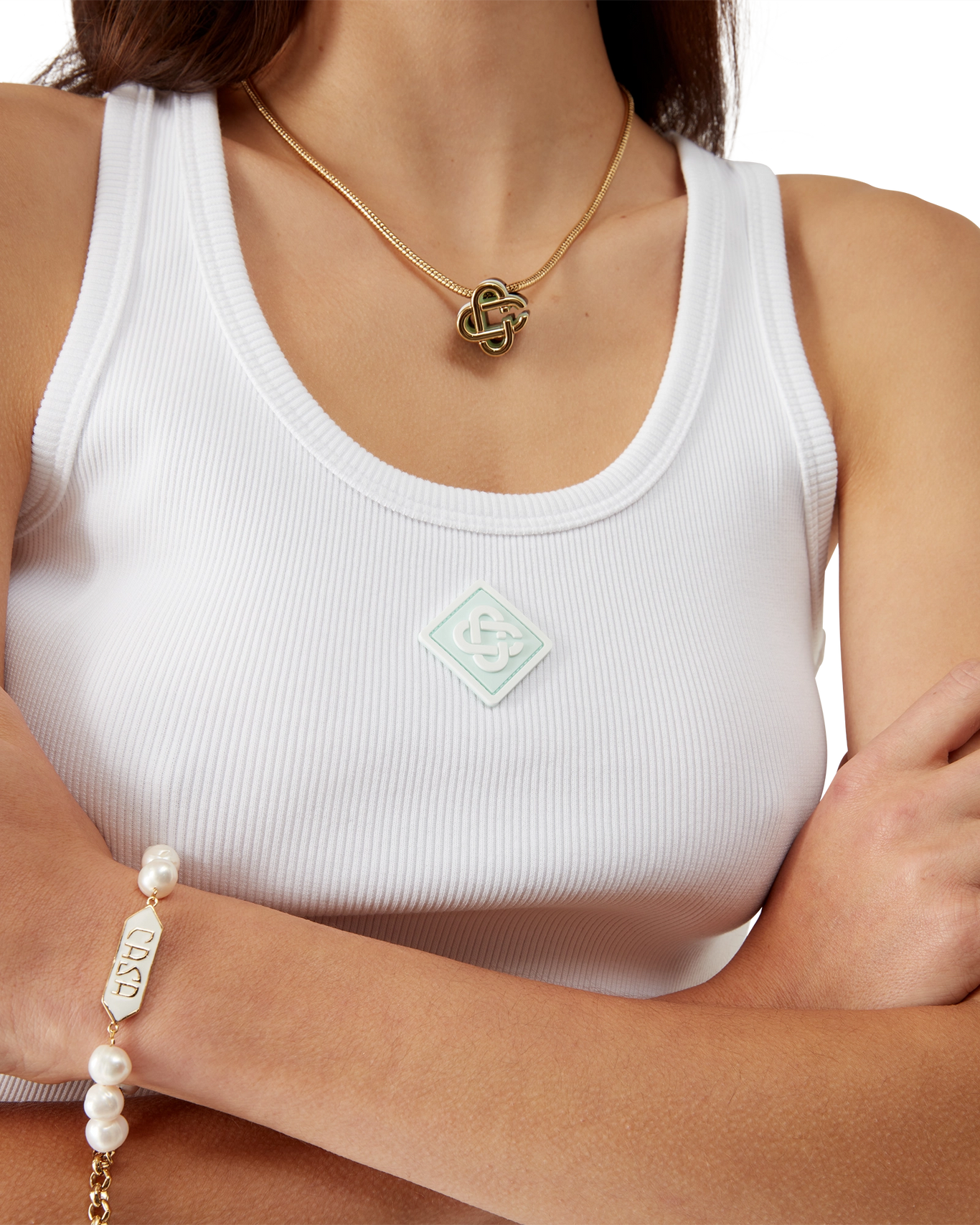 CASABLANCA - Ribbed Jersey Tank Top