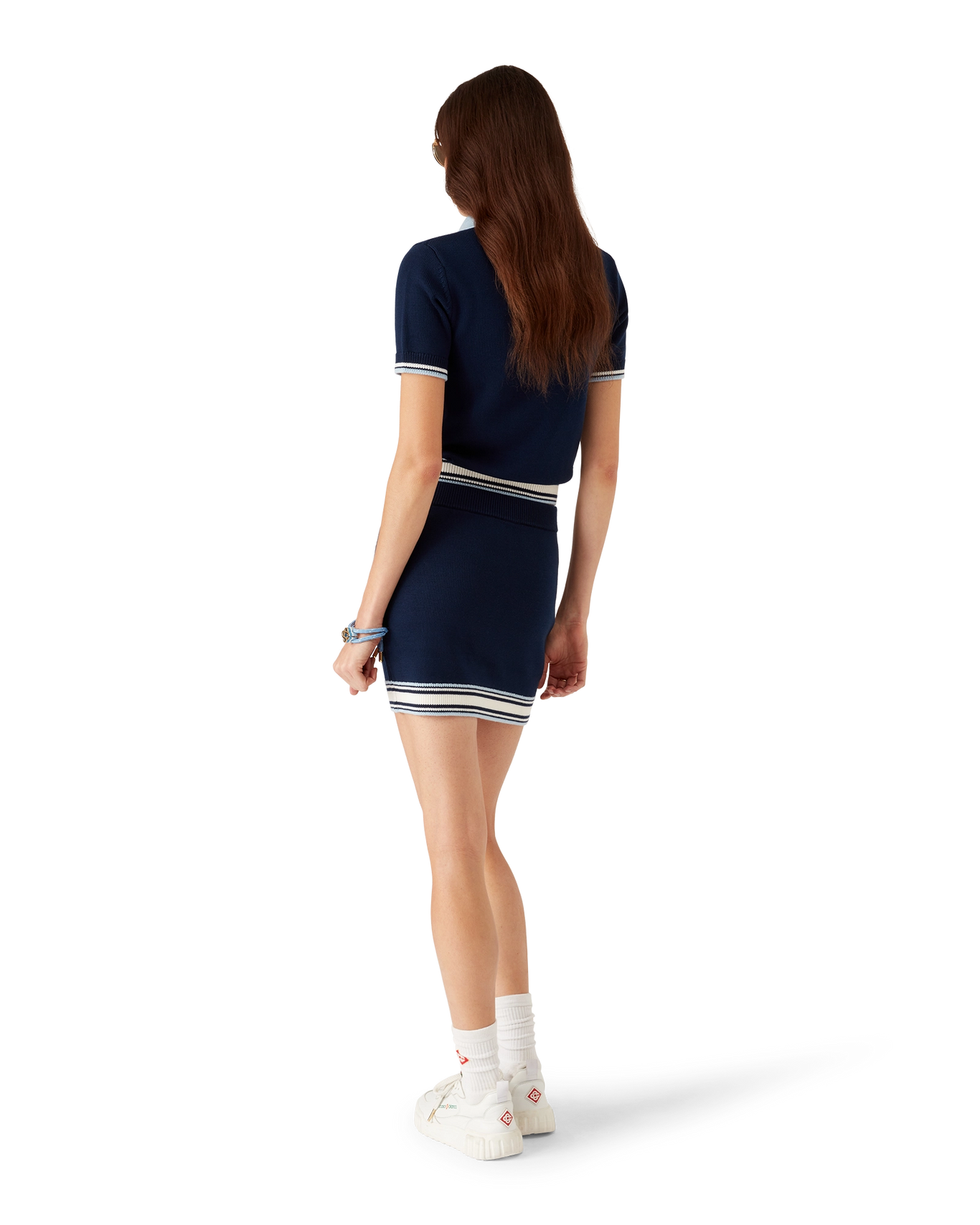 CASABLANCA - Merino Knit Tennis Polo Shirt