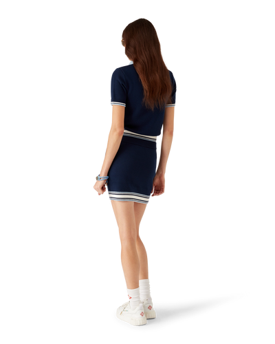CASABLANCA - Merino Knit Tennis Polo Shirt