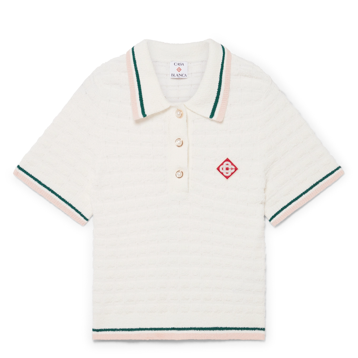 CASABLANCA - Cotton Bouclé Polo Shirt