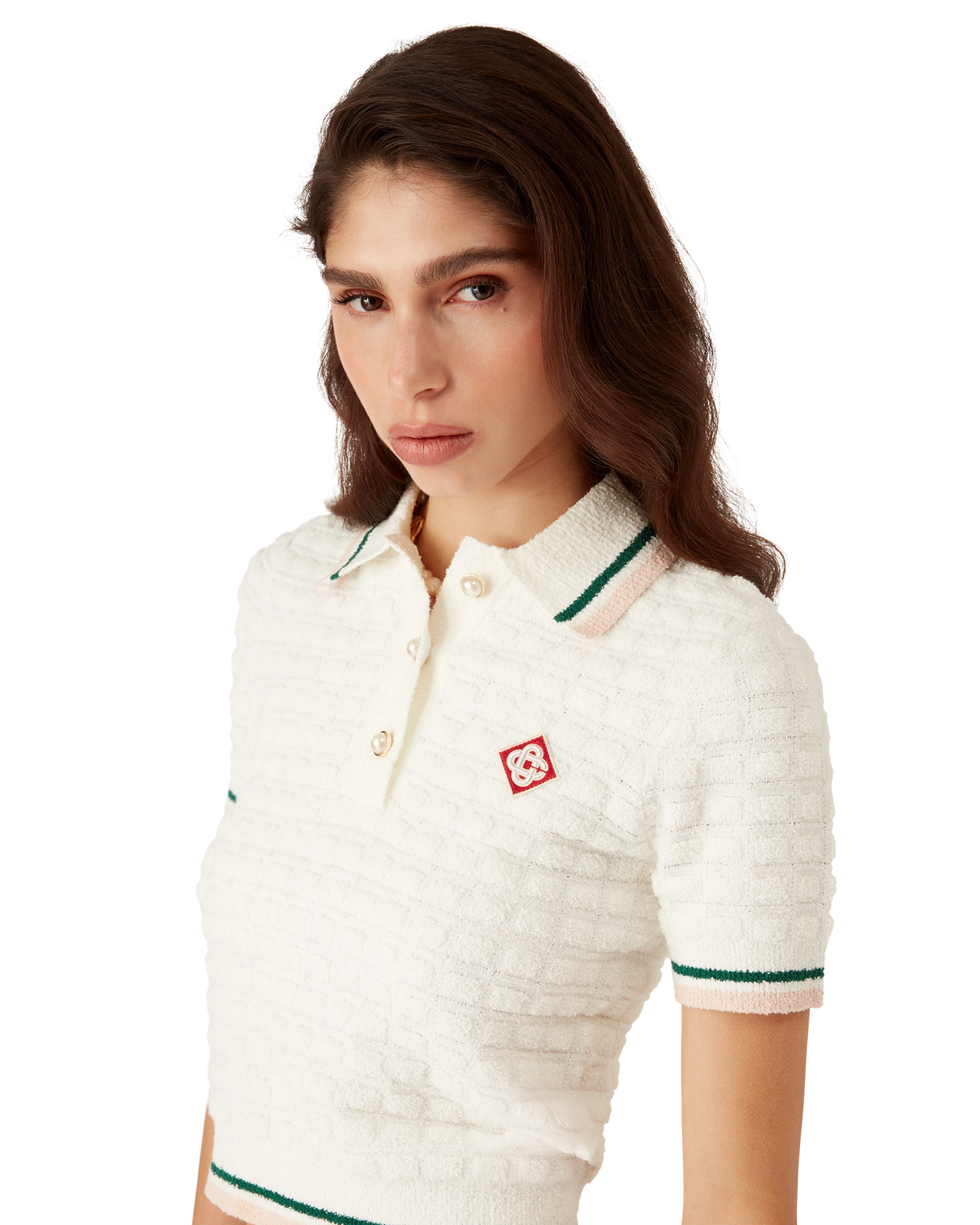 CASABLANCA - Cotton Bouclé Polo Shirt