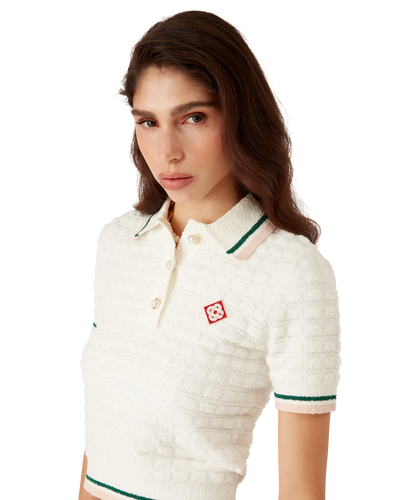 CASABLANCA - Cotton Bouclé Polo Shirt