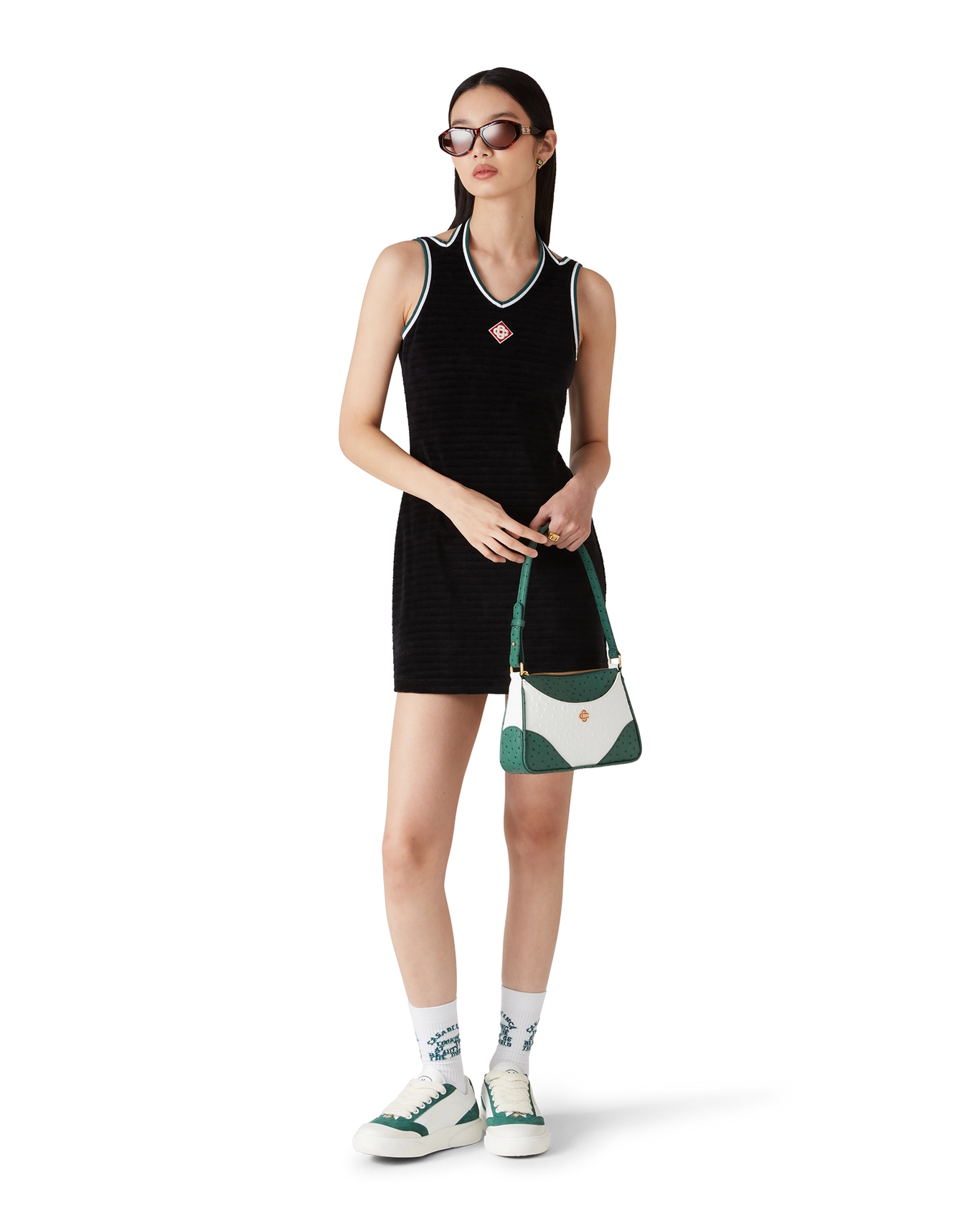 CASABLANCA - Textured Velour Tennis Dress