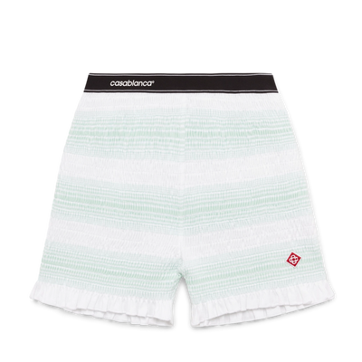 CASABLANCA - Stripe Shirred Shorts