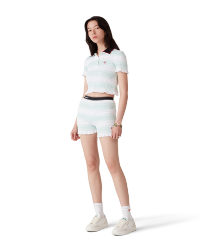 CASABLANCA - Stripe Shirred Shorts