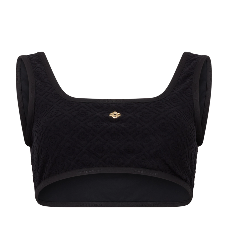 CASABLANCA - Monogram Jacquard Bikini Top