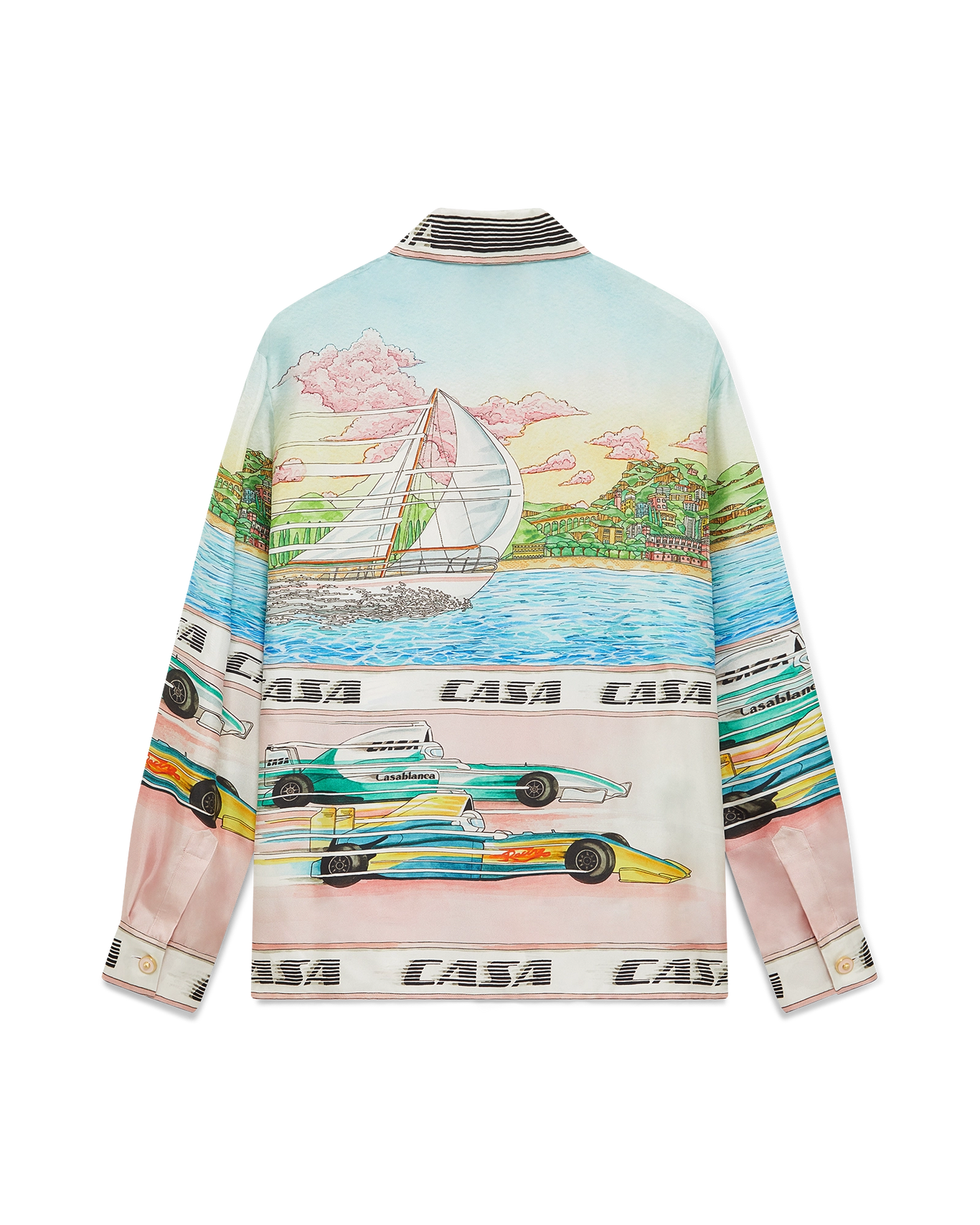 CASABLANCA - The Art Of Racing Silk Long Sleeve Shirt