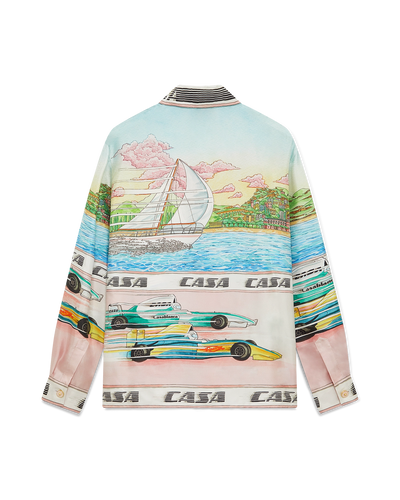 CASABLANCA - The Art Of Racing Silk Long Sleeve Shirt