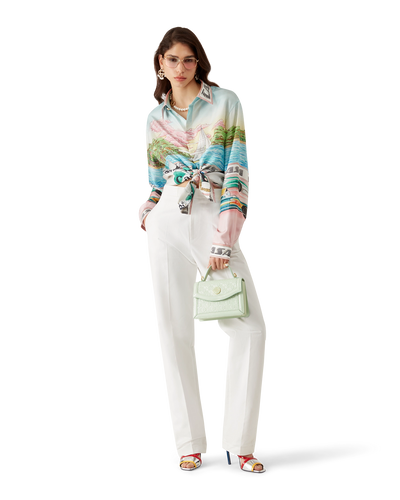 CASABLANCA - The Art Of Racing Silk Long Sleeve Shirt